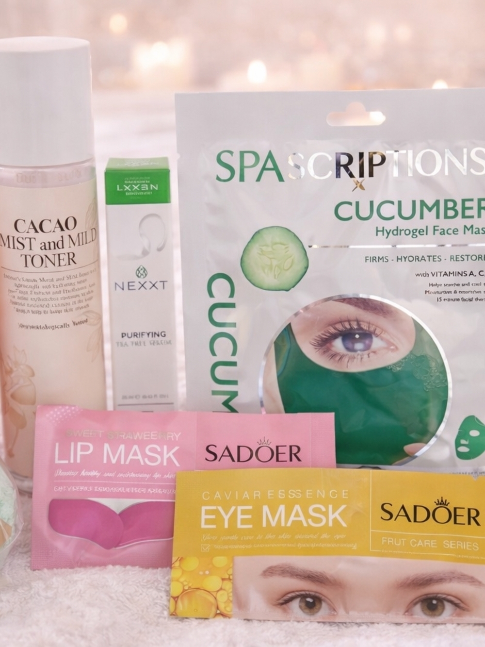 ✨️🧼Self-Care Beauty Bundle Skincare Set w/ Face Masks, Toner, Serum & Bath Bomb